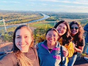 Group with scenic view