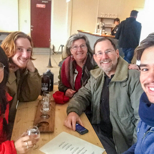 Visiting local businesses with homestay family